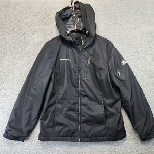 ZERO X POSUR Hooded Fleece Lined Jacket Womens Size M Black Winter Outdoors